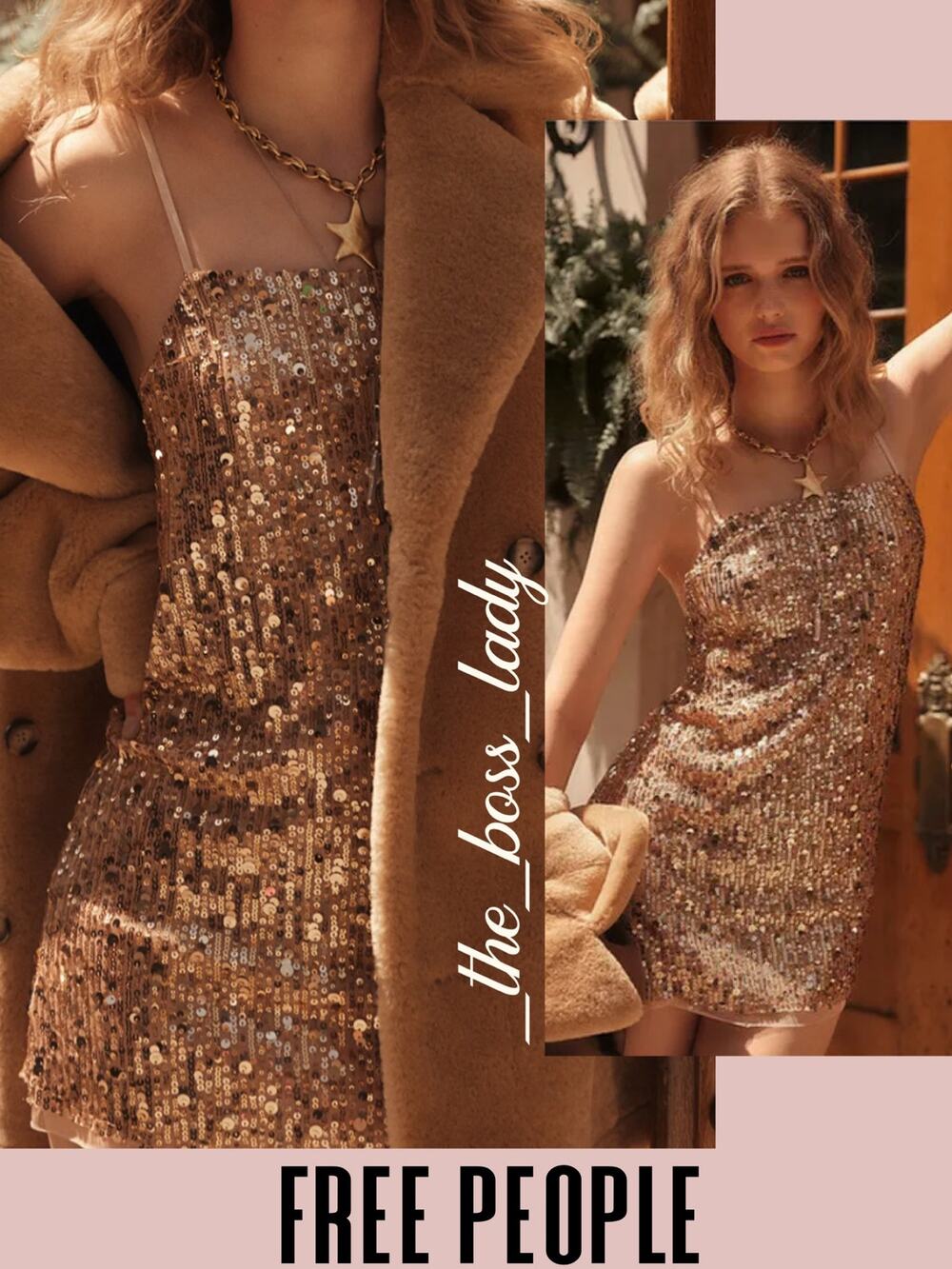 Free People mini dress sequin embellished side slit stretchy Large